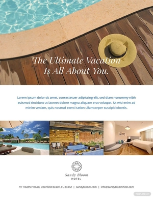Blank Hotel Promotional Flyer Template