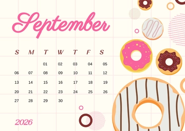 Free Creative September 2026 Calendar Template to Edit Online