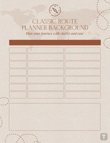 Free Classic Route Planner Background Template to Edit Online