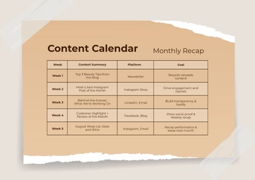 Free Wrap-Style Content Calendar Design Template to Edit Online