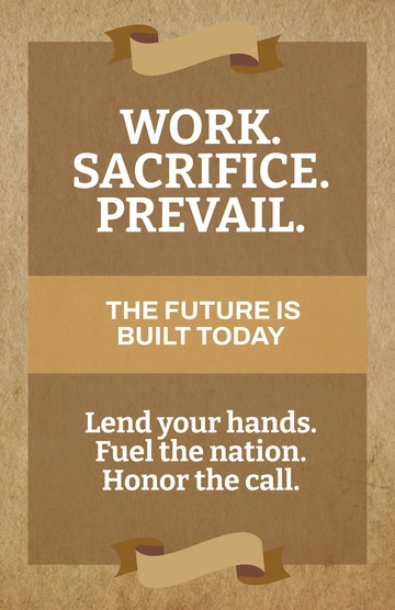 Free Vintage Propaganda Poster Template to Edit Online