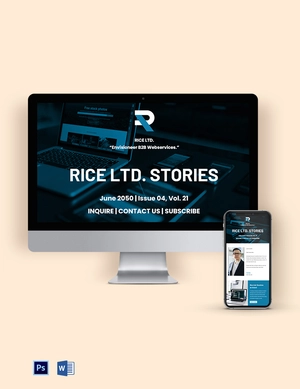Responsive Email Newsletter for Startup Template