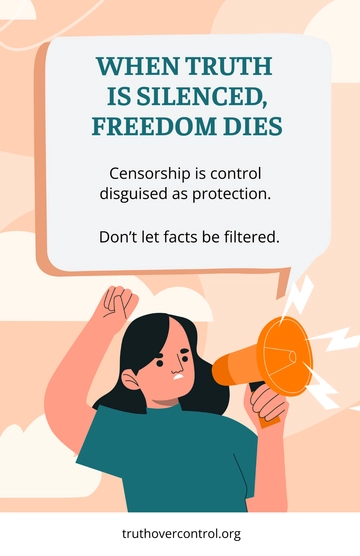 Free Professional Censorship Propaganda Poster Template to Edit Online