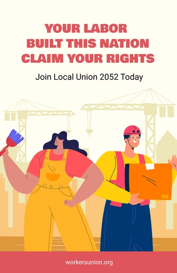 Free Labor Union Propaganda Poster Template to Edit Online