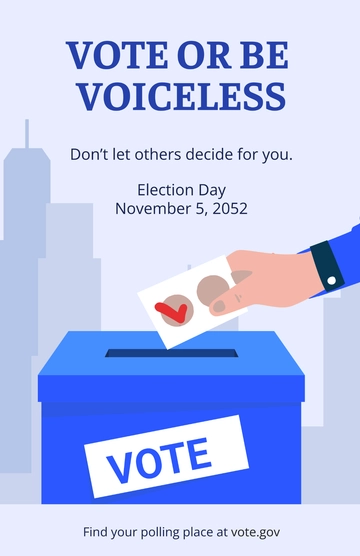 Free Election Propaganda Poster Template to Edit Online