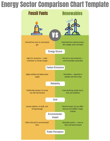 Free Energy Sector Comparison Chart Template to Edit Online