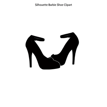 Free Silhouette Barbie Shoe Clipart to Edit Online