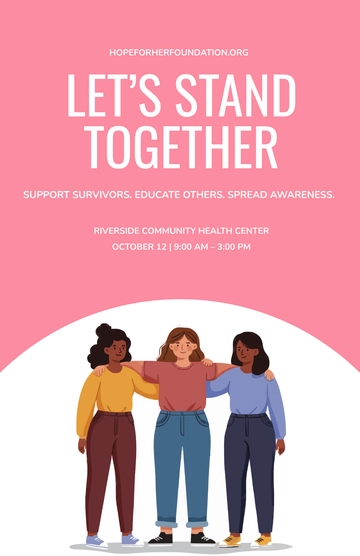 Free Breast Cancer Awareness & Prevention Poster Template to Edit Online