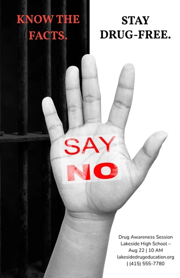 Free Drug Awareness Education Poster Templates to Edit Online