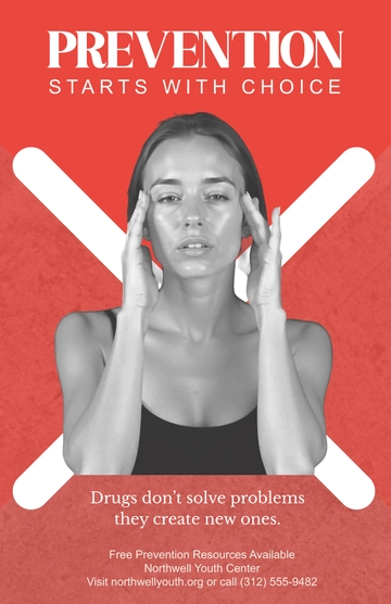 Free Drug Prevention Awareness Poster Template to Edit Online