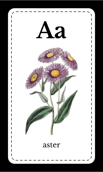 Free Creative Floral Alphabet Flashcards Template to Edit Online