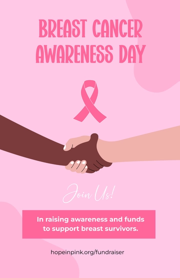 Free Breast Cancer Awareness Fundraiser Poster Template to Edit Online