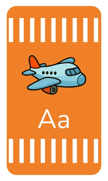 Free Transportation Alphabet Flashcards Template to Edit Online