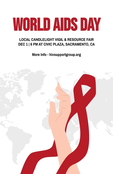 Free World HIV AIDS Day Poster Template to Edit Online