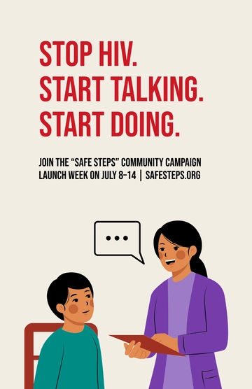 Free HIV AIDS Campaign Poster Template to Edit Online