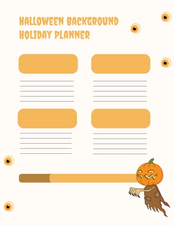 Free Halloween Background Holiday Planner Template to Edit Online