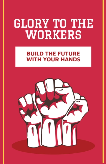 Free Red Soviet Propaganda Poster Template to Edit Online