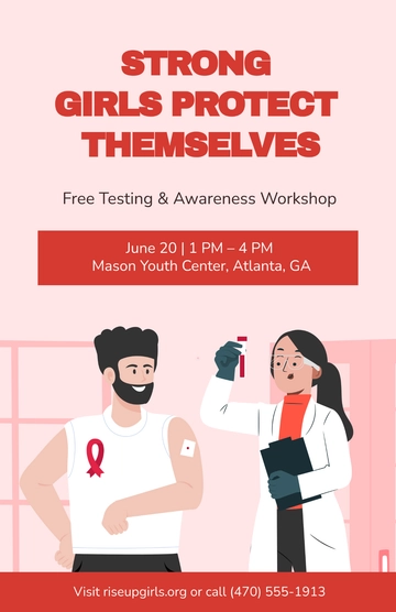 Free Creative HIV AIDS Poster for Girls Template to Edit Online