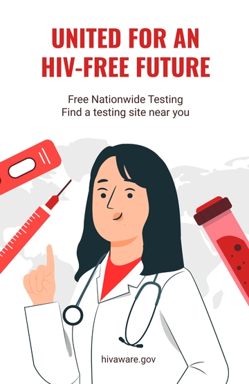 Free National HIV AIDS Poster Template to Edit Online
