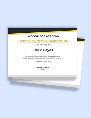 Educational Leadership Certification Template