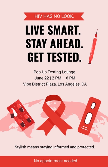 Free Stylish HIV AIDS Poster Template to Edit Online