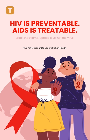 Free HIV AIDS Poster Template to Edit Online