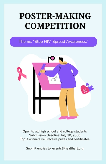 Free HIV AIDS Poster-Making Competition Template to Edit Online