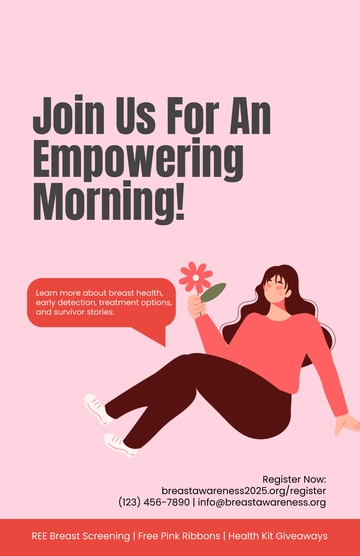 Free Breast Cancer Awareness Seminar Poster Template to Edit Online