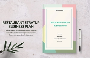 restaurant startup business plan