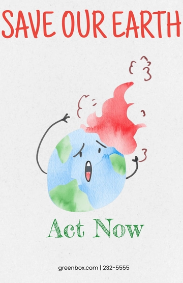 Free Climate Change Drawing Poster Template to Edit Online