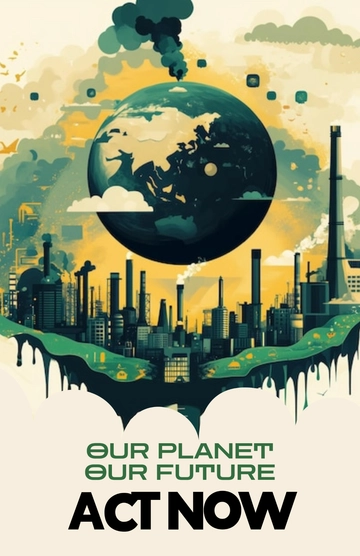 Free Climate Change Painting Poster Template to Edit Online