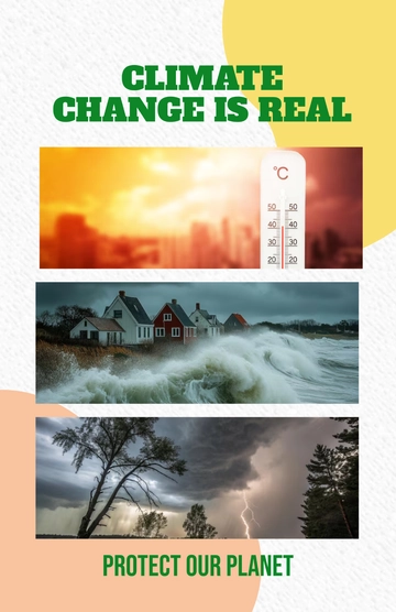 Free Climate Change Poster for School Project Template to Edit Online