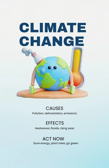 Free Climate Change Informational Poster Template to Edit Online