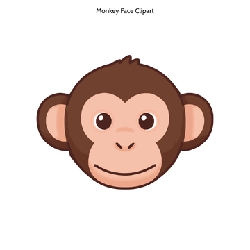 Free Monkey Face Clipart to Edit Online