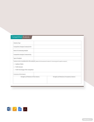 Simple Competitive Analysis Template Simple Competitive Analysis Template