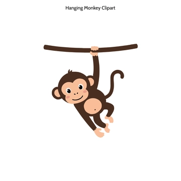 Free Hanging Monkey Clipart to Edit Online