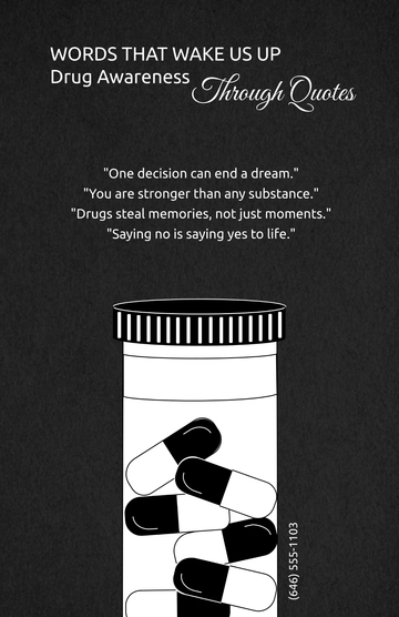 Free Drug Awareness Quotes Poster to Edit Online