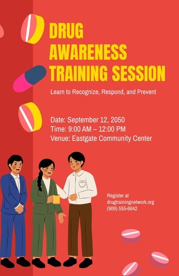 Free Drug Awareness Training Poster Template to Edit Online