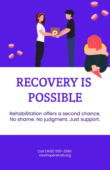 Free Drug Awareness Rehabilitation Poster Template to Edit Online