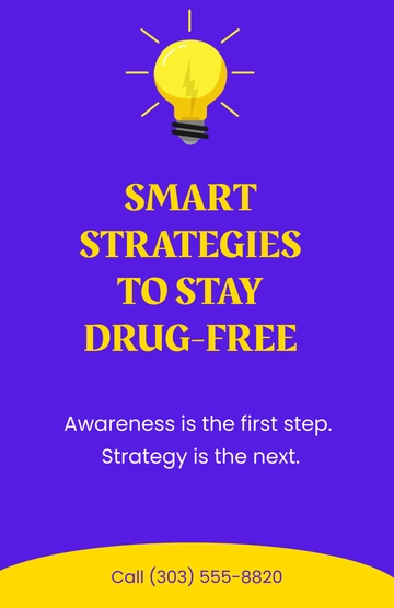 Free Drug Strategy Awareness Poster Template to Edit Online