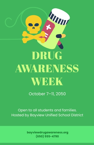 Free Drug Awareness Announcement Poster Template to Edit Online
