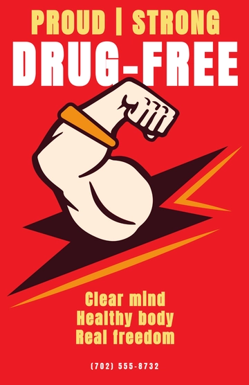 Free Drug Free Awareness Poster to Edit Online