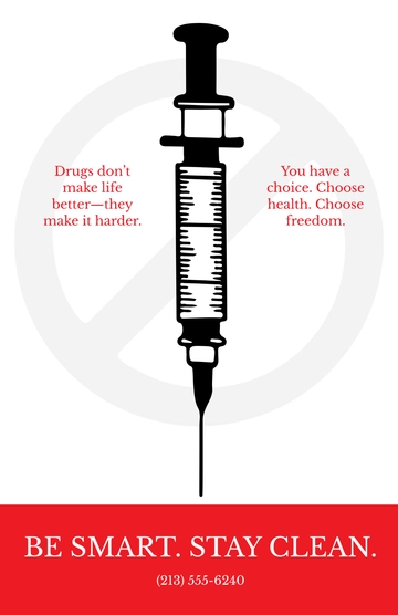 Free Simple Youth Drug Awareness Poster to Edit Online