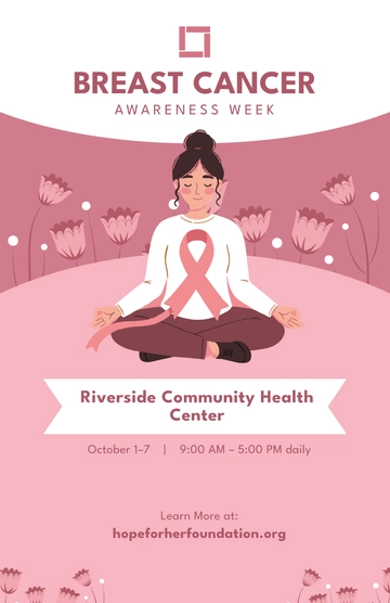 Free Creative Breast Cancer Awareness Week Poster Template to Edit Online