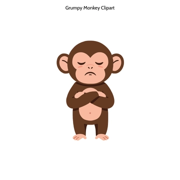 Free Grumpy Monkey Clipart to Edit Online