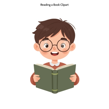Free Reading a Book Clipart to Edit Online