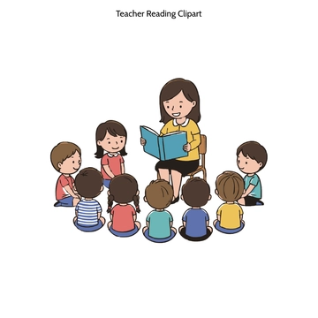 Free Teacher Reading Clipart to Edit Online