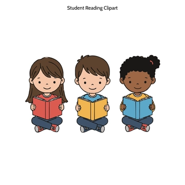Free Student Reading Clipart to Edit Online