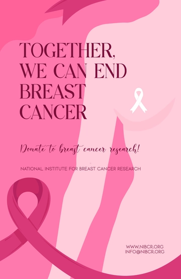 Free Breast Cancer Awareness Research Poster Template to Edit Online