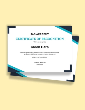 Teacher Leadership Certificate Program Template
